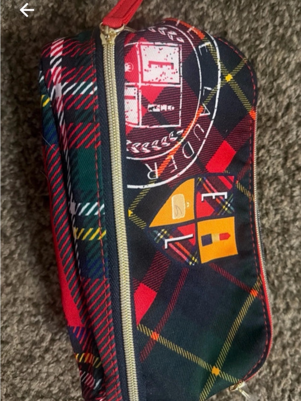 Estée Lauder Plaid make up bag